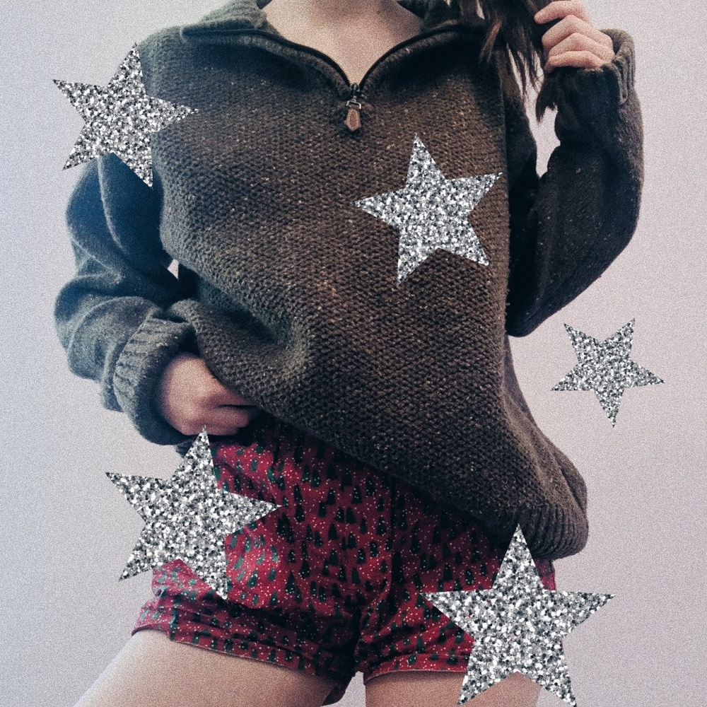 Italian Waffle Knit Quarterzip Sweater